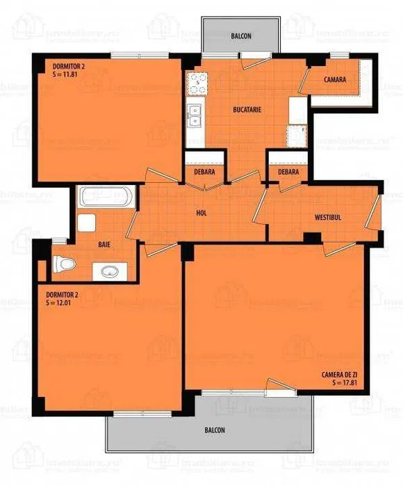 de inchiriat apartament decomandat cu 3 camere  in Universitate, SPITALUL COLTEA