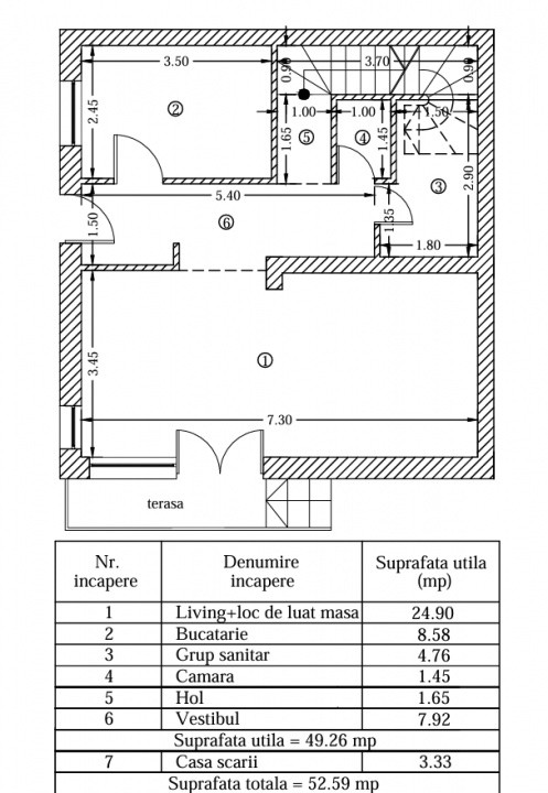 Casa cu 4 camere si curte de inchiriat in Bragadiru
