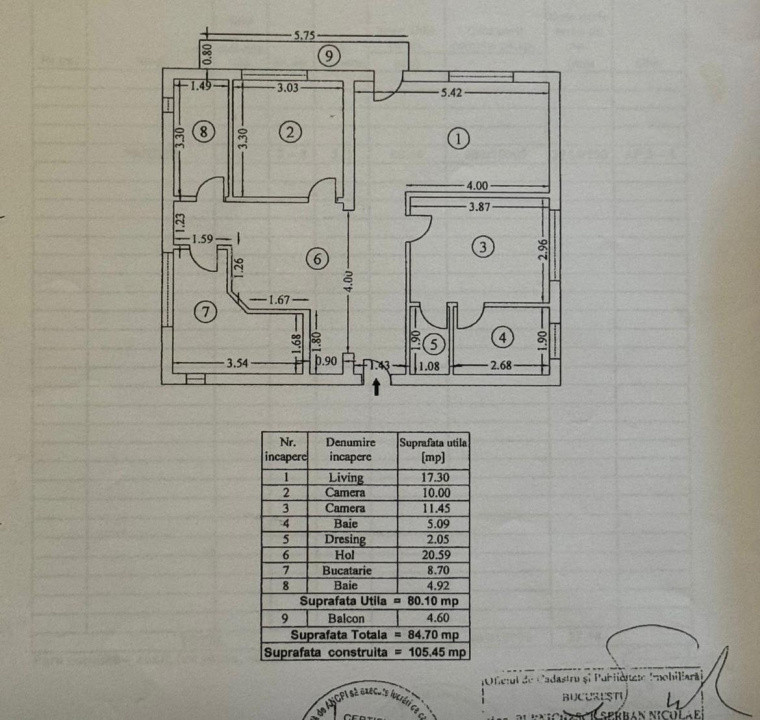 Apartament 4 camere 85 MP+curte 40MP|Baneasa-Bucurestii Noi-Piata Presei|Mobilat