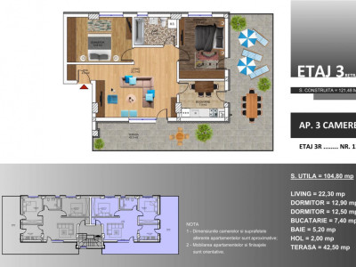 Apartament 3 camere | Pipera-Andronache-Petricani