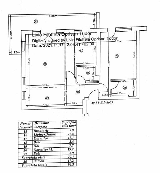 Apartament de inchiriat , 3 camere l Grand Park Pipera l Parcare subterana