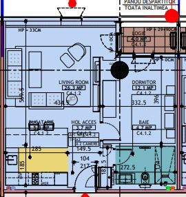 2 Camere 52mp – Pipera rond OMV | Etaj 1