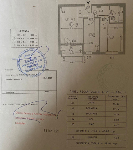 Apartament 2 camere, bloc nou, centrala proprie, parcare, Chiajna, Rosu
