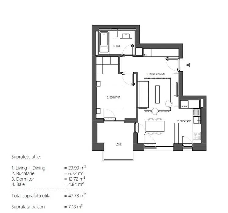 Apartament 2 camere | Parcare inclusă | Avalon Estate – Pipera