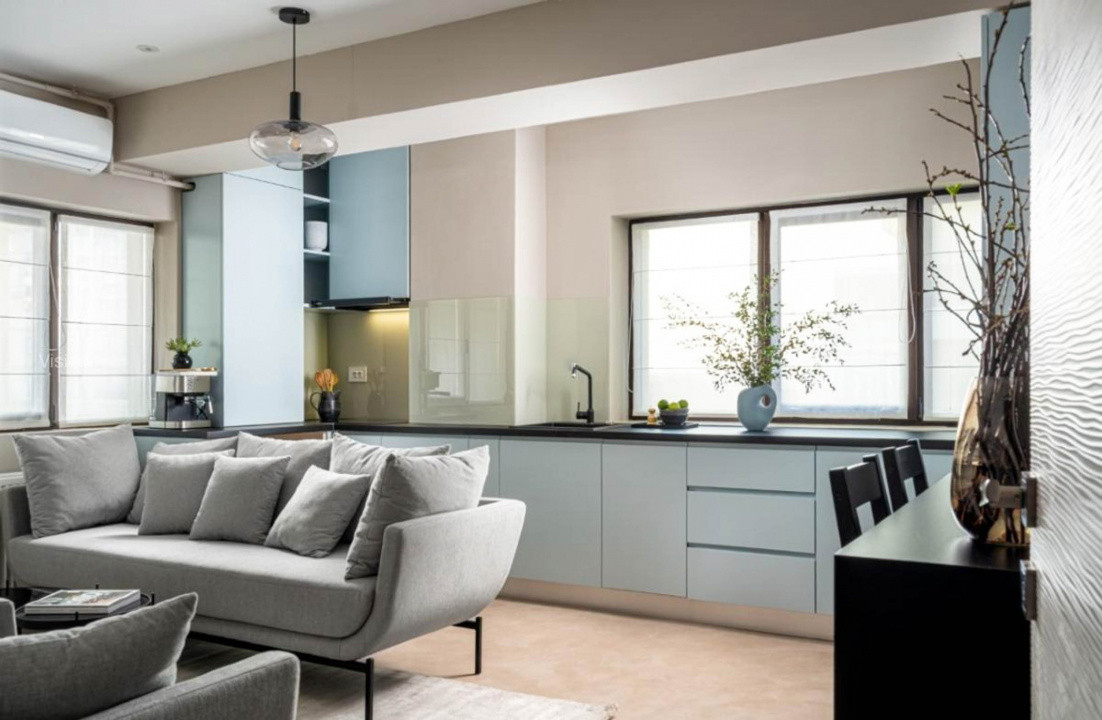 3 camere Barbu Vacarescu, 59 mp, bloc nou 2017