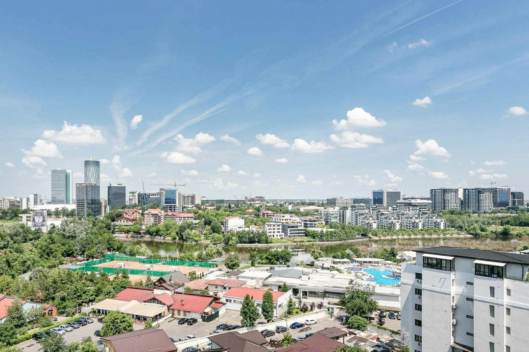2 camere Floreasca, etaj 9, vedere Parc Verdi, parcare