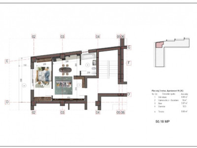 Apartament 2 camere, 50 mp, terasa, bloc nou, zona Nicolae Grigorescu
