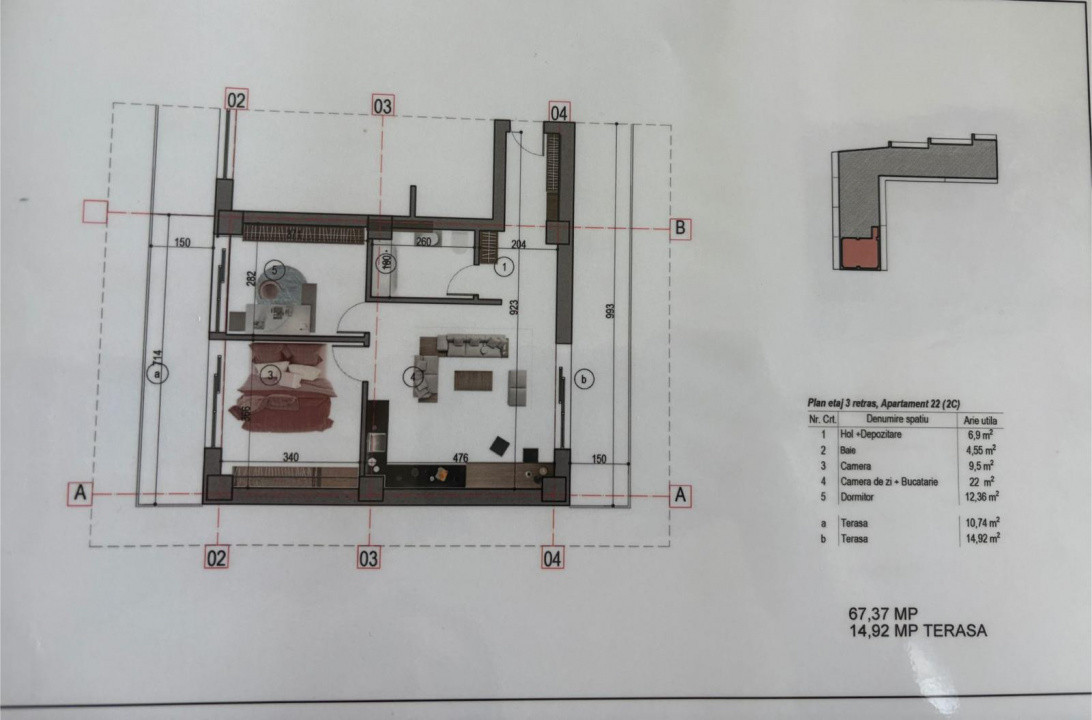 0% Apartament 3 camere, 67 mp, terasa 15 m, bloc nou, zona Nicolae Grigorescu