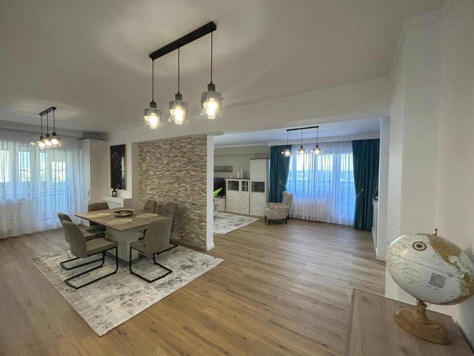 Apartament 3 camere | De inchiriat | Bucurestii Noi | Terasa 50mp | 2 Parcari