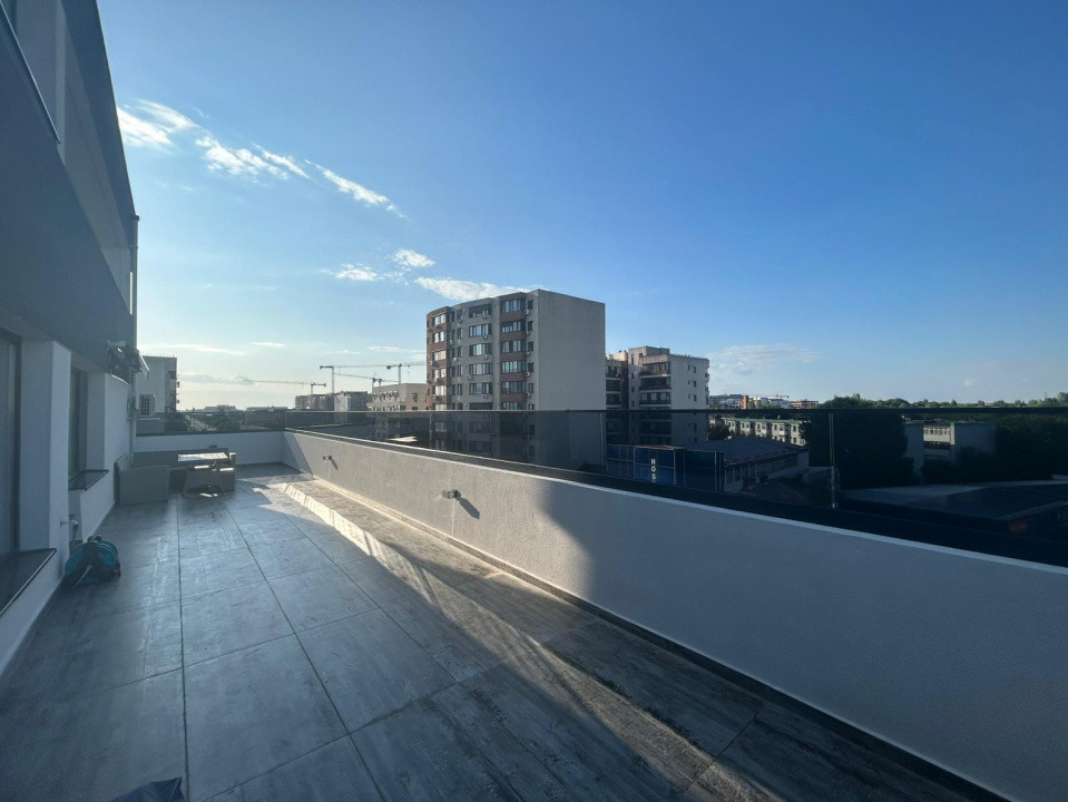 Apartament 3 camere | De inchiriat | Bucurestii Noi | Terasa 50mp | 2 Parcari