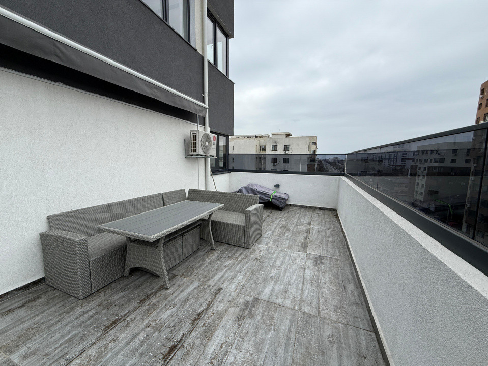 Apartament 3 camere | De inchiriat | Bucurestii Noi | Terasa 50mp | 2 Parcari