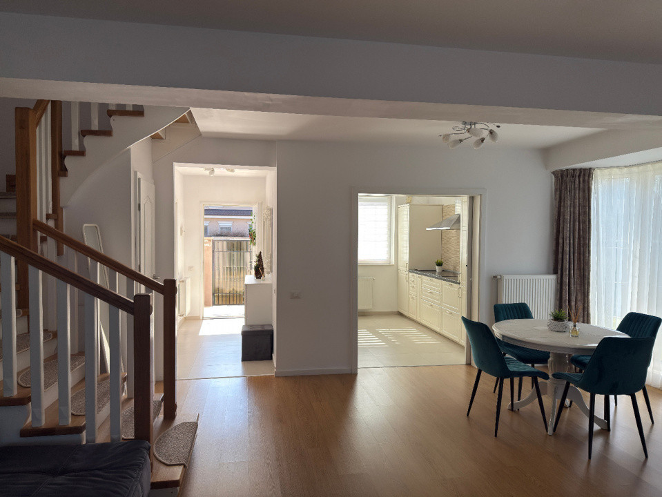 Duplex modern 4 camere | Corbeanca Park | mobilat & utilat | curte + terasă 