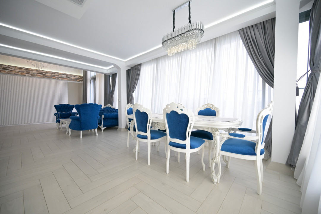 Penthouse spectaculos cu terasa, sala, sauna in interior