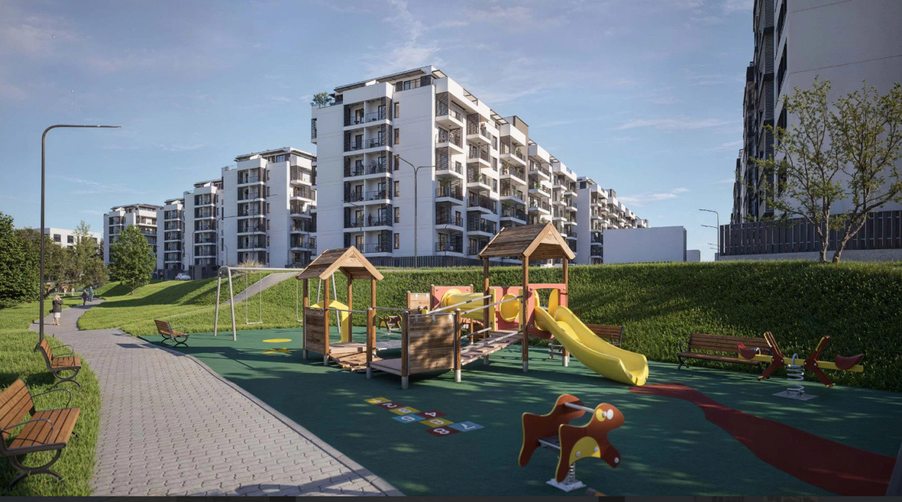 Studio Pipera cu gradina in complex cu promenada