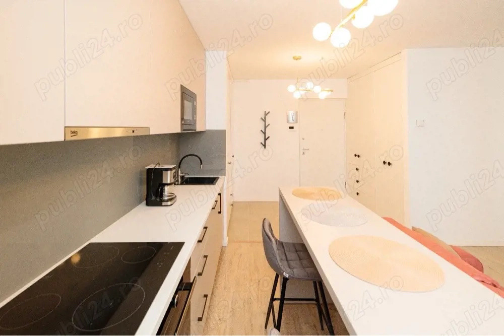 Studio Pipera cu gradina in complex cu promenada