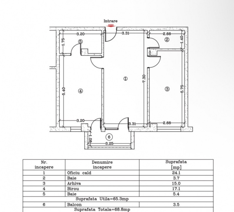 Apartament 3 camere Otopeni de vanzare