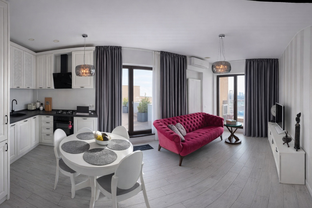 Apartament 2 camere Green Vista | mobilat complet, luminos, terasă spațioasă 