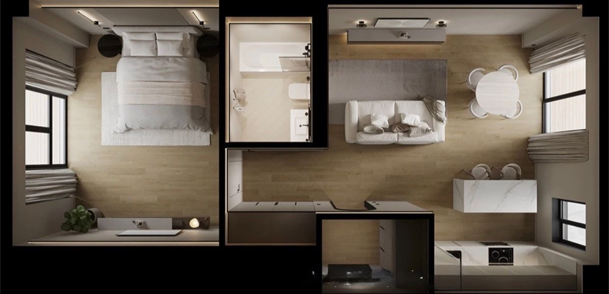 apartament cu 2 camere in complexul Park Line, Pipera