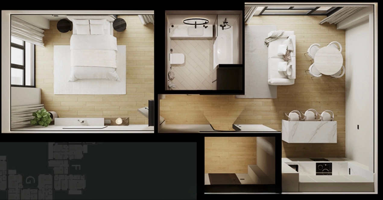 apartament cu 2 camere in complexul Park Line, Pipera