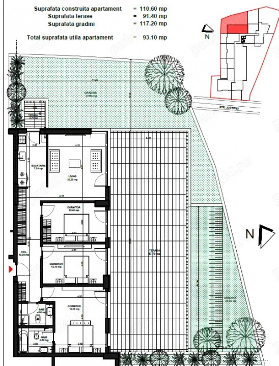 Apartement 4 camere cu terasa Piata Unirii