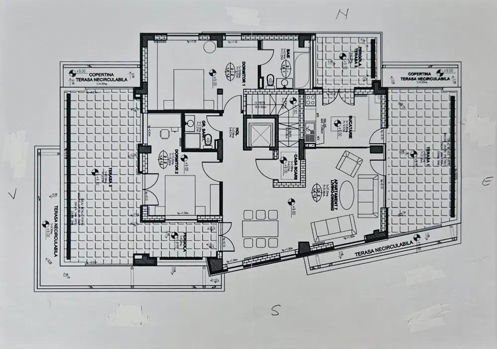 Penthouse 3 camere Pipera cu terasa