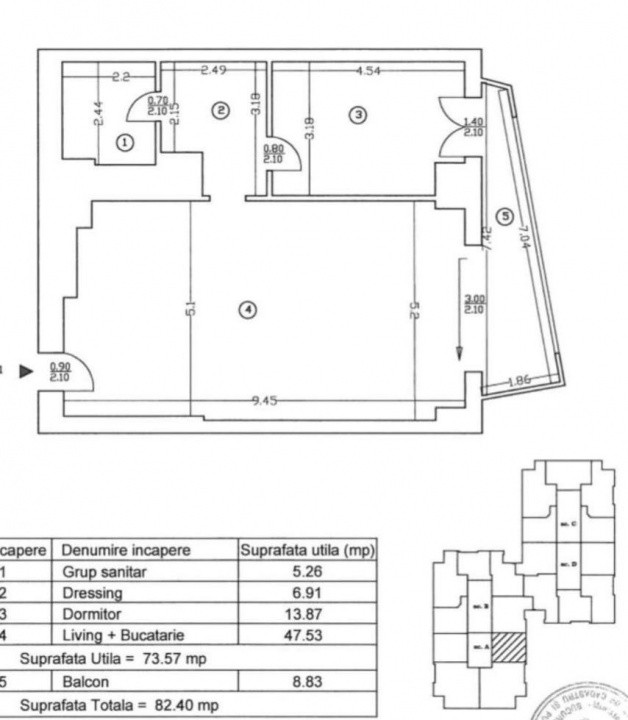 Vanzare Apartament 2 camere Upground | 82 mp 