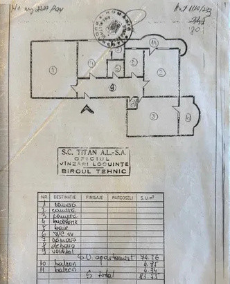 Apartament 3 camere 84 mp, 2 bai, 2 balcoane, etaj 6, metrou, zona Timpuri Noi