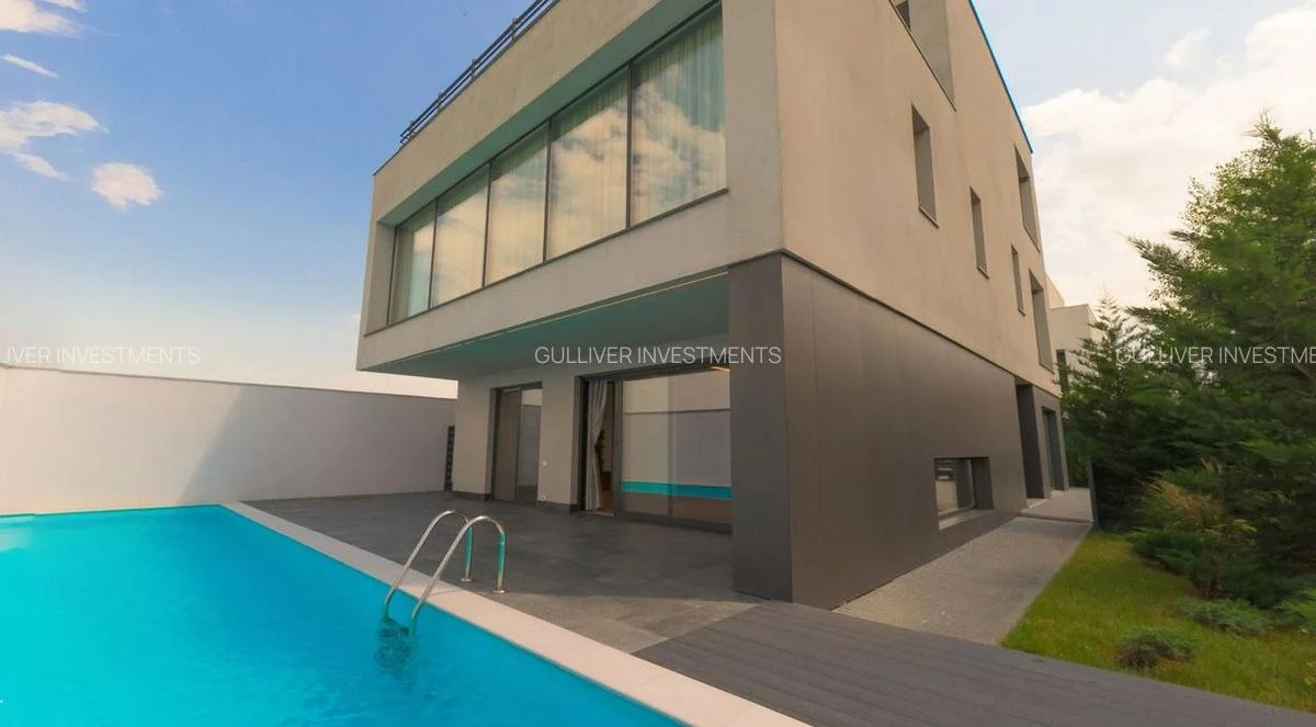 VILĂ EXCLUSIVISTĂ DE ÎNCHIRIAT | Pipera |  7 camere | Piscină privată încălzită 