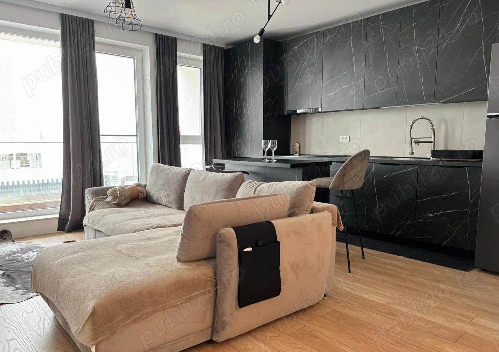 de inchiriat apartament semidecomandat cu 2 camere  in Pipera 
