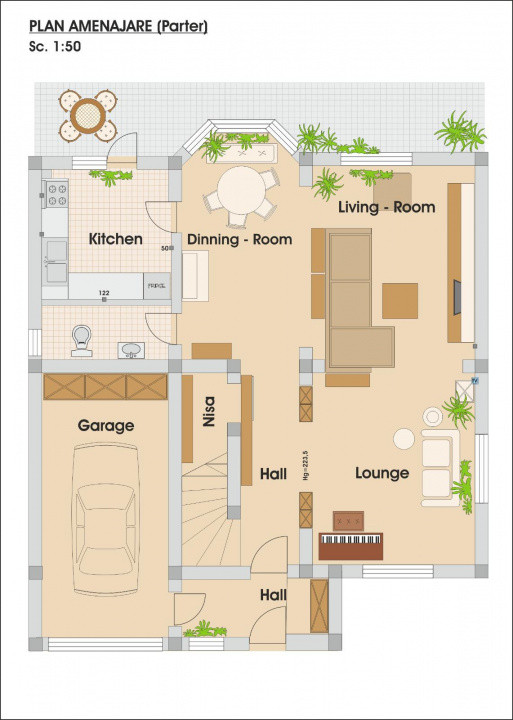 Vilă individuală Pipera 220 mp Curte 400 mp Jacuzzi 