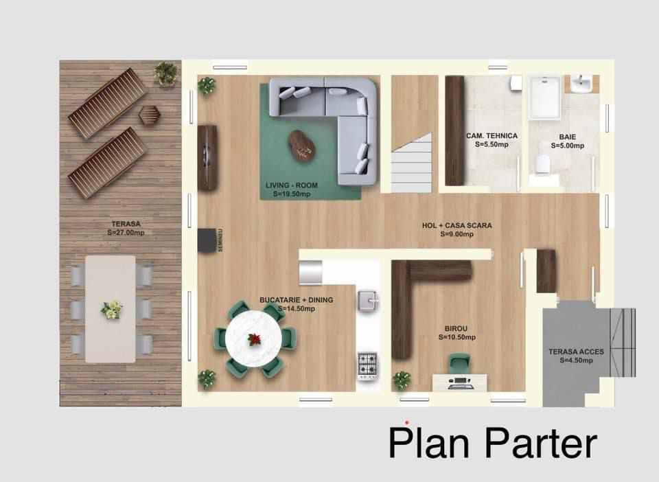 Casa individuala 5 camere, 185mp, zona Tunari/Pipera