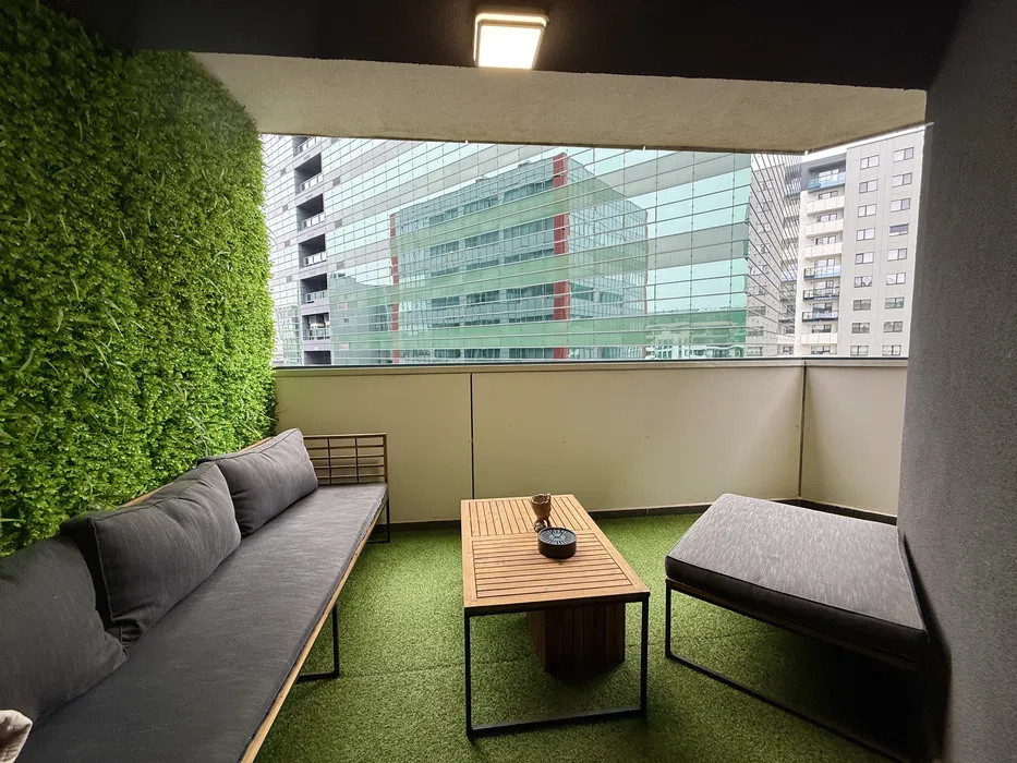 Apartament pentru chirie cu 2 camere+terasă  17mp Ambiance Pipera 